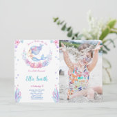 マーメイド誕生日フォト招待状 招待状 (スタンド正面)