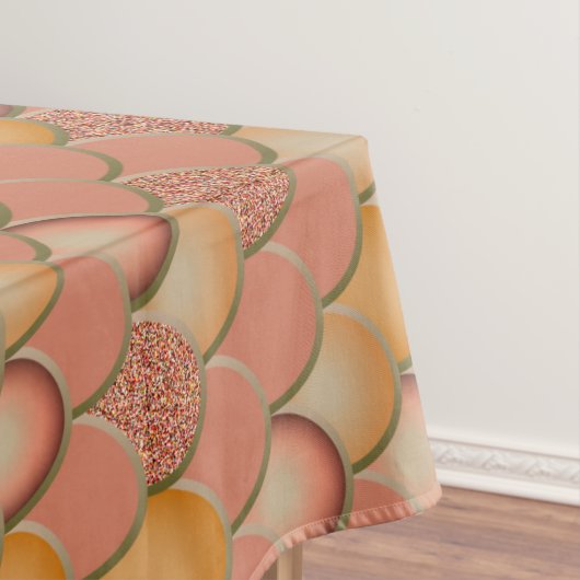 マーメイド誕生日ブラウンオレンジはかりで測テーブルクロス テーブルクロス (インサイチュ)