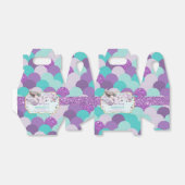 マーメイド誕生日ベビーシャワーありがとう紫 フェイバーボックス (折り畳みなし)