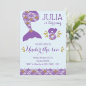 マーメイド誕生日マーメイド番号8 招待状 (スタンド正面)