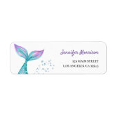 マーメイド誕生日差出人住所ラベル ラベル (正面)