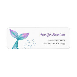 マーメイド誕生日差出人住所ラベル ラベル