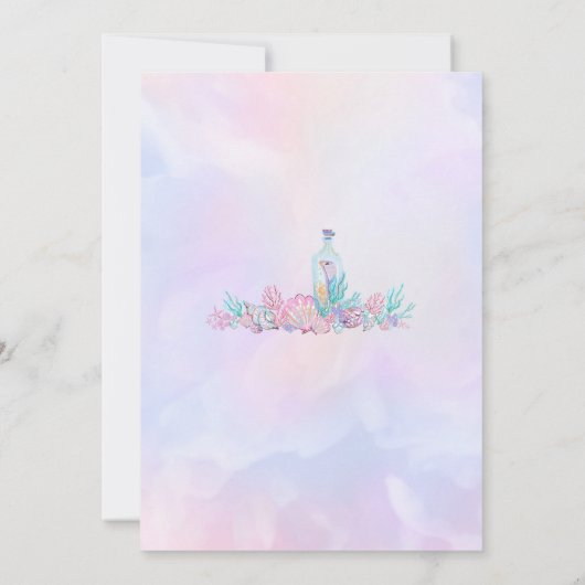 マーメイド誕生日招待状アンダーザシーガール 招待状 (裏面)