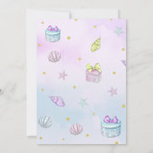 マーメイド誕生日招待状アンダーザシーズ 招待状 (裏面)