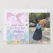 マーメイド誕生日招待状アンダーザシーズ 招待状 (正面)