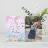 マーメイド誕生日招待状アンダーザシーズ 招待状 (スタンド正面)