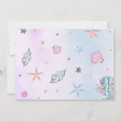 マーメイド誕生日招待状アンダーザシーズ 招待状 (裏面)