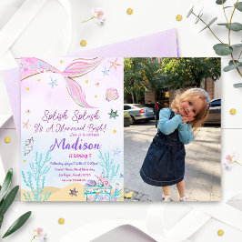 マーメイド誕生日招待状アンダーザシーズ 招待状