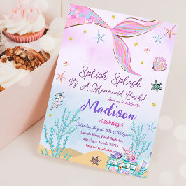 マーメイド誕生日招待状アンダーザシーズ 招待状