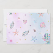 マーメイド誕生日招待状アンダーザシーズ 招待状 (裏面)