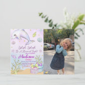 マーメイド誕生日招待状アンダーザシーズ 招待状 (スタンド正面)