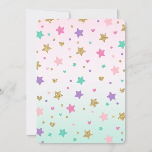 マーメイド誕生日招待状アンダーザシーパーティー 招待状 (裏面)