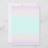 マーメイド誕生日招待状アンダーザシーパーティー 招待状 (裏面)