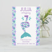 マーメイド誕生日招待状アンダーザシーパーティー 招待状 (スタンド正面)