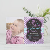 マーメイド誕生日招待状アンダーザシーパーティー 招待状 (スタンド正面)