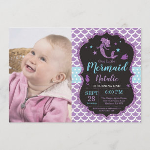 マーメイド誕生日招待状アンダーザシーパーティー 招待状