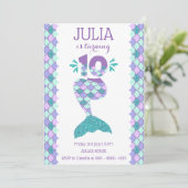 マーメイド誕生日招待状アンダーザシーパーティー 招待状 (スタンド正面)