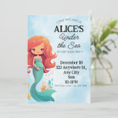 マーメイド誕生日招待状ザシーカード 招待状 (スタンド正面)