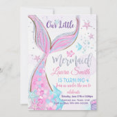 マーメイド誕生日招待状パーティーマーメイド 招待状 (正面)