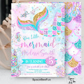 マーメイド誕生日招待状マーメイドパーティー招待状 招待状