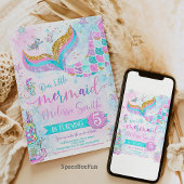 マーメイド誕生日招待状マーメイドパーティー招待状 招待状