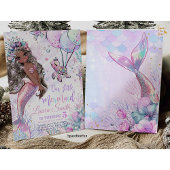 マーメイド誕生日招待状マーメイドパーティー招待状 招待状