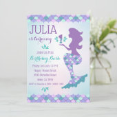 マーメイド誕生日招待状マーメイド番号1 招待状 (スタンド正面)