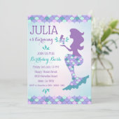 マーメイド誕生日招待状マーメイド番号4 招待状 (スタンド正面)