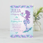 マーメイド誕生日招待状マーメイド番号5 招待状 (スタンド正面)