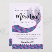 マーメイド誕生日招待状用スリーポバー 招待状 (正面/裏面)