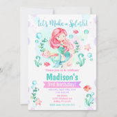 マーメイド誕生日招待状/アンダーザシーパーティー 招待状 (正面)