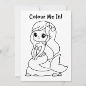 マーメイド誕生日招待状- パーソナライズされた 招待状 (裏面)