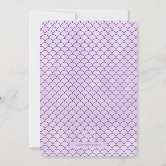 マーメイド誕生日招待状 招待状 (裏面)