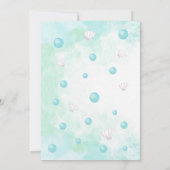 マーメイド誕生日招待状 招待状 (裏面)