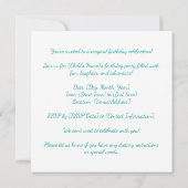 マーメイド誕生日招待状 招待状 (裏面)