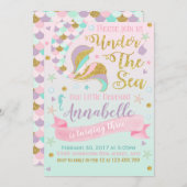 マーメイド誕生日招待状 招待状 (正面/裏面)