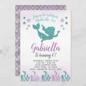 マーメイド誕生日招待状 招待状 (正面/裏面)