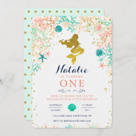 マーメイド誕生日招待状 招待状