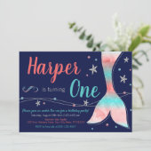 マーメイド誕生日招待状 |海の下 招待状 (スタンド正面)