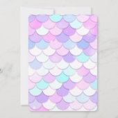 マーメイド誕生日招待状、編集可能招待状 招待状 (裏面)