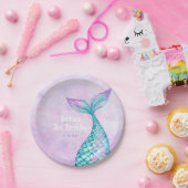マーメイド誕生日 ペーパープレート (パーティー)
