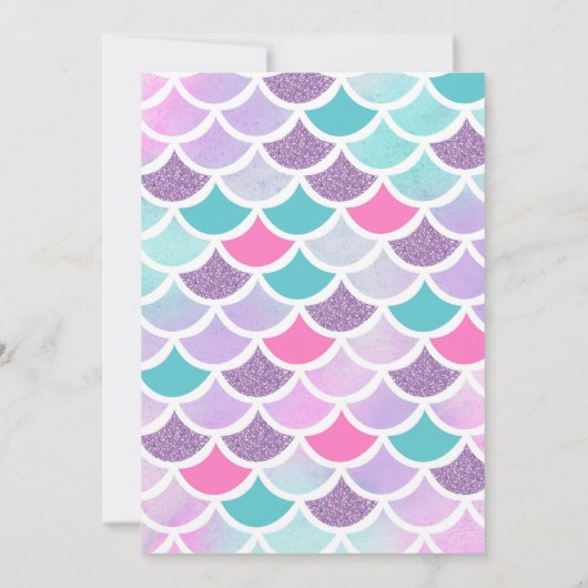 マーメイド誕生日 招待状 (裏面)