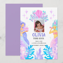 マーメイド誕生日 招待状