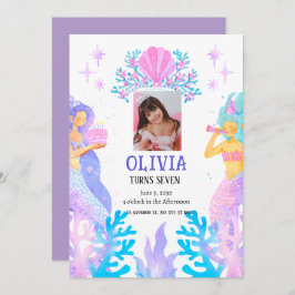 マーメイド誕生日 招待状