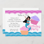 マーメイド誕生日 招待状 (正面/裏面)