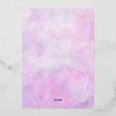 マーメイド誕生日 箔招待状 (裏面)