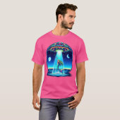 マーメイド誘拐エイリアン侵略おもしろいUfoスペース Tシャツ (正面フル)