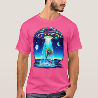 マーメイド誘拐エイリアン侵略おもしろいUfoスペース Tシャツ