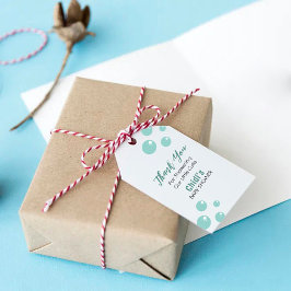 マーメイド赤ちゃんカラフルシャワークラゲ水彩 ギフトタグ