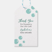 マーメイド赤ちゃんカラフルシャワークラゲ水彩 ギフトタグ (正面)